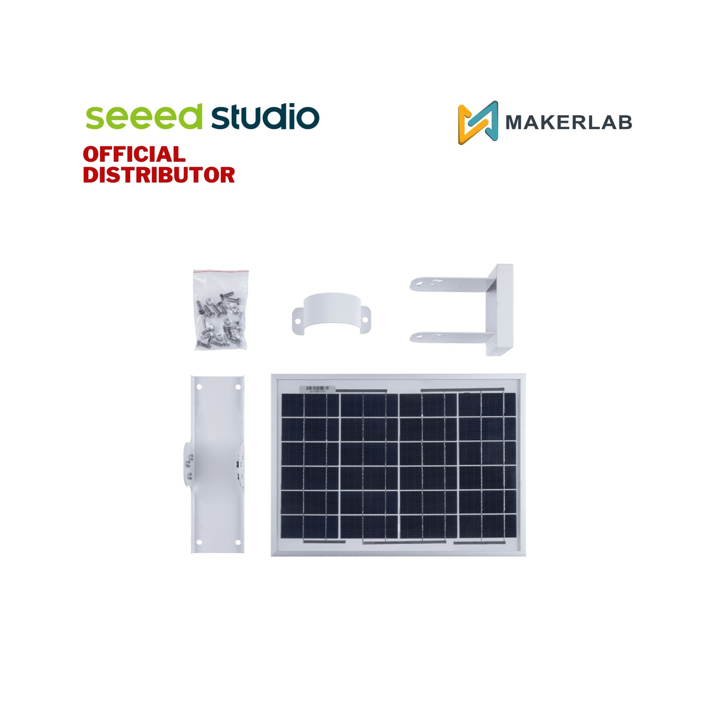 Seeed Studio High-efficiency Waterproof PV-12W Solar Panel, w/ Brackets for Easy Installation
