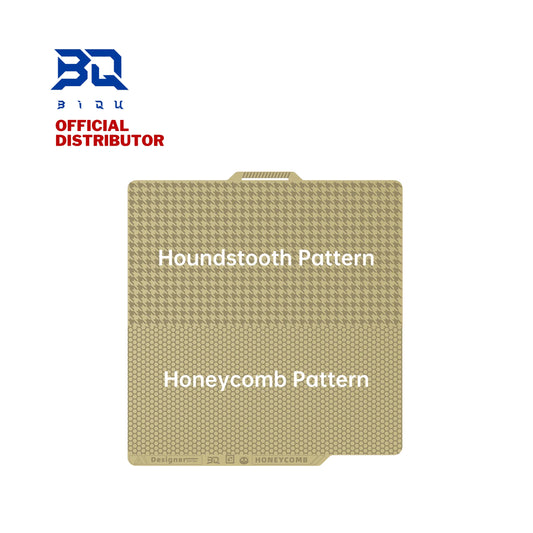 BIQU Panda BuildPlate Designer Series Dual-textured 3D Printing Build Plate with Honeycomb & Houndstooth Patterns for Bambu X1/P1/A1 Printers