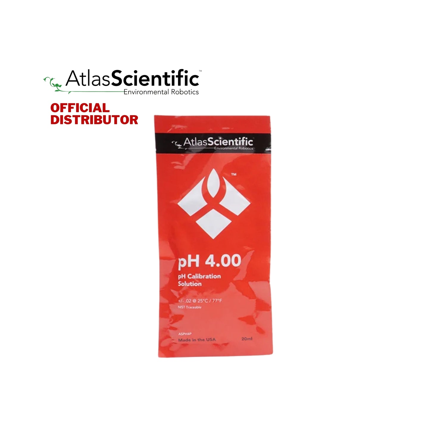 Atlas pH 10.00 pH 7.00 pH 4.00 Calibration Solution Pouch High accuracy calibration solutions