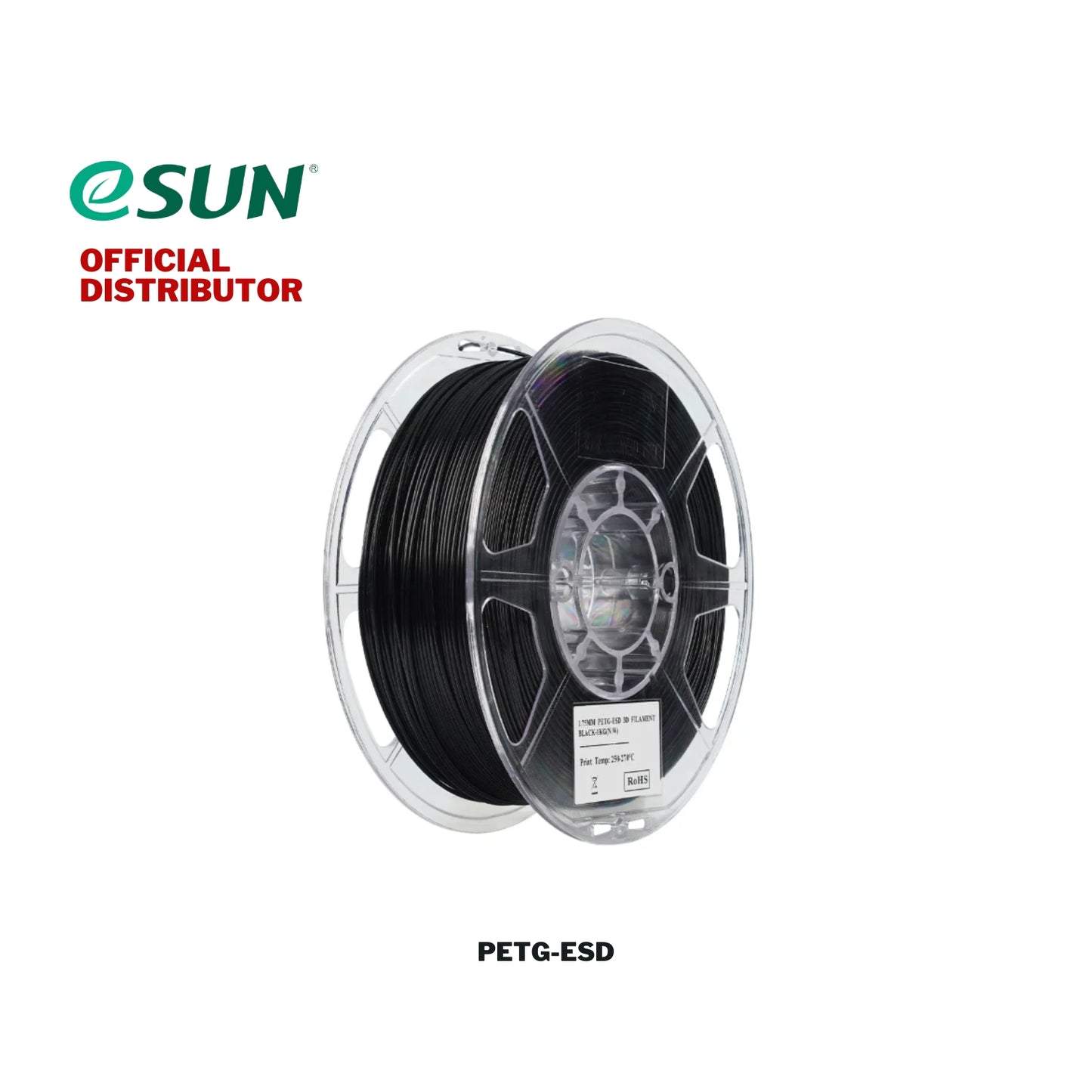 Esun PETG-ESD Black Filament, 1.75mm, 1kg