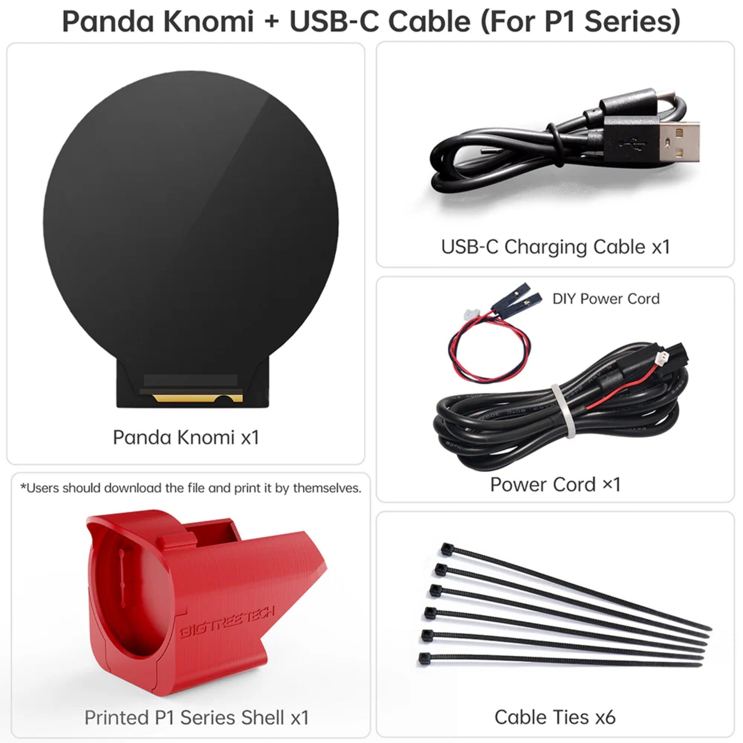 BIQU Panda Knomi + USB-C Cable (For P1 Series)