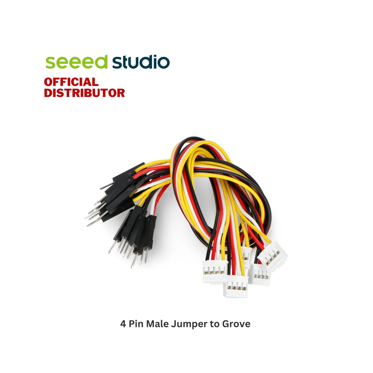 Grove - 4 pin Female / Male Jumper to Grove 4 pin Conversion Cable Wire - Set of 5