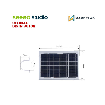 Seeed Studio High-efficiency Waterproof PV-12W Solar Panel, w/ Brackets for Easy Installation