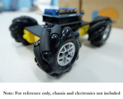 60mm Mecanum Wheel Set Omnidirectional Smart Robot Car with 6.7mm coupling and Screw Black Red