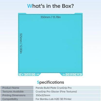 BIQU Panda Build Plate CryoGrip Pro for Bambu Lab H2D Printer