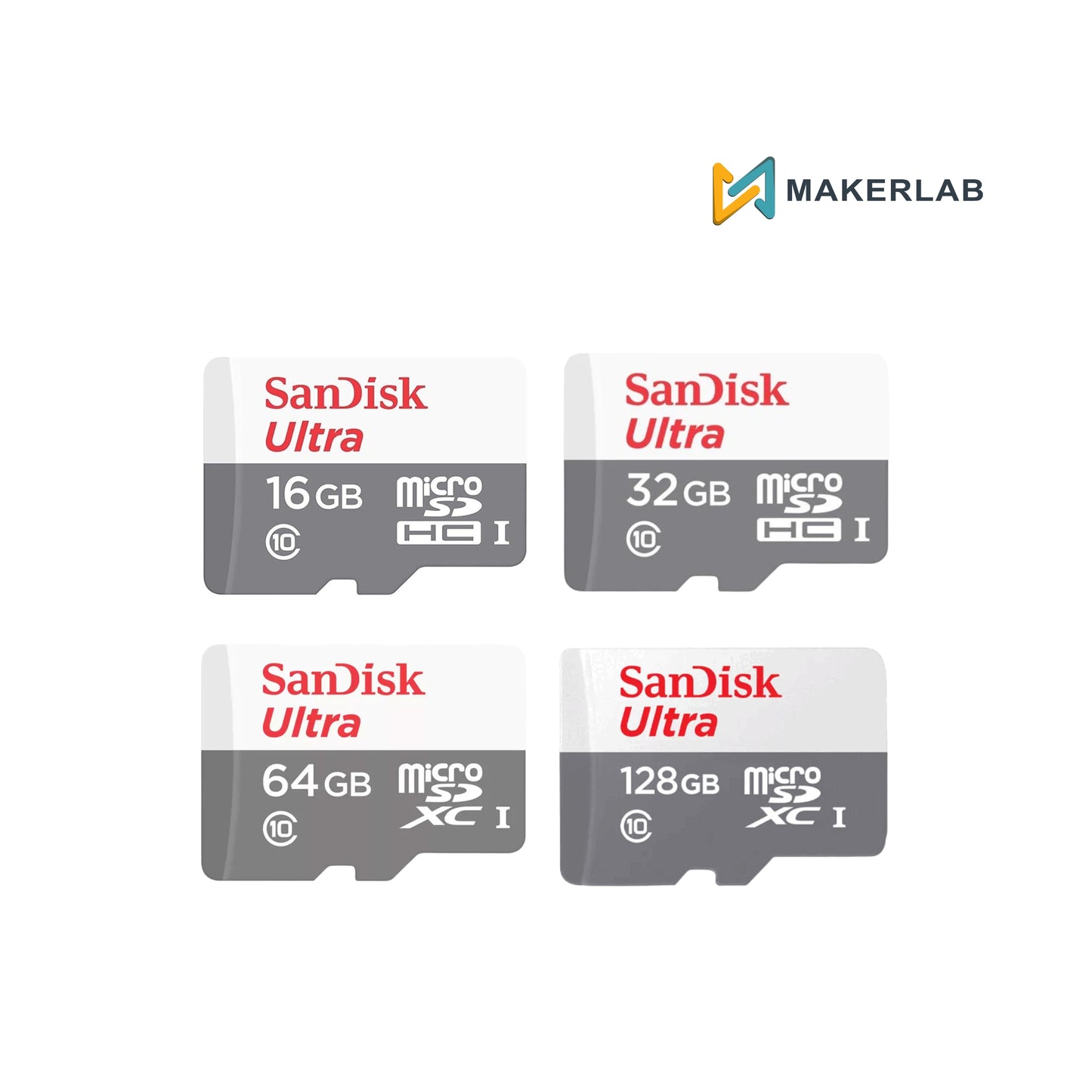 16GB l 32GB l 64GB l 128GB l 256GB | 400GB Micro SD Card for Raspberry Pi , Phone Memory Card Sandisk Ultra Class 10 Makerlab Electronics