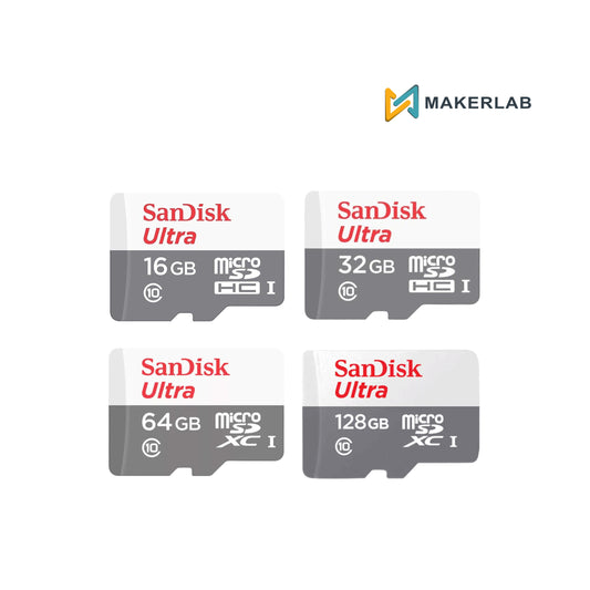 16GB l 32GB l 64GB l 128GB l 256GB | 400GB Micro SD Card for Raspberry Pi , Phone Memory Card Sandisk Ultra Class 10 Makerlab Electronics