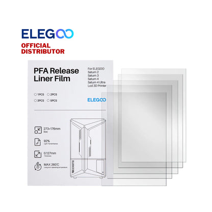Elegoo 5pcs PFA Release Liner Film for all Saturn 3D Printer