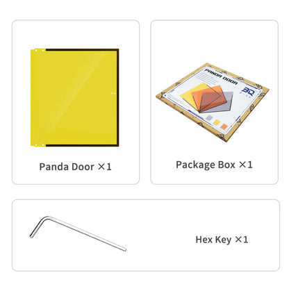BIQU Panda Door PC Upgrade Panel for Bambu Lab P1/X1 3D Printer - Yellow and Black
