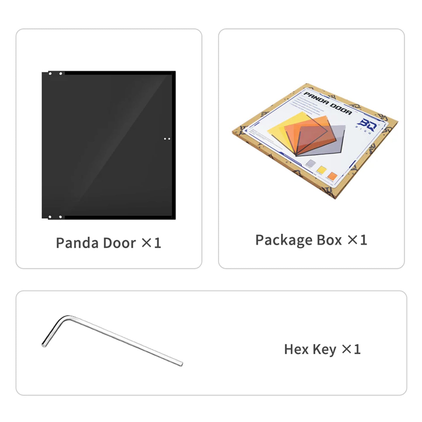 BIQU Panda Door PC Upgrade Panel for Bambu Lab P1/X1 3D Printer - Yellow and Black