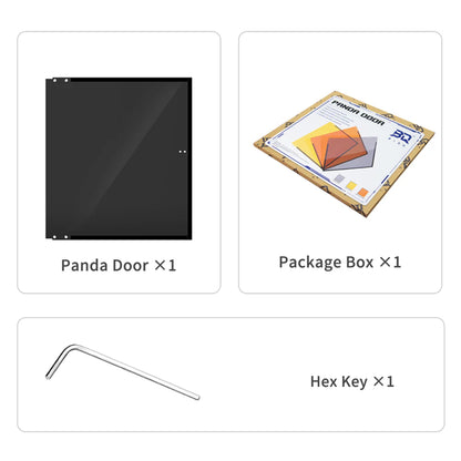 BIQU Panda Door PC Upgrade Panel for Bambu Lab P1/X1 3D Printer - Yellow and Black