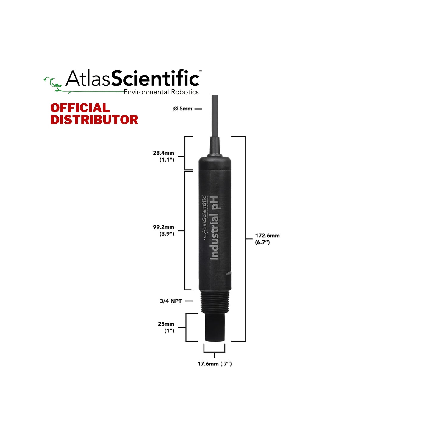 Atlas Scientific Industrial pH Probe | ENV-50-pH