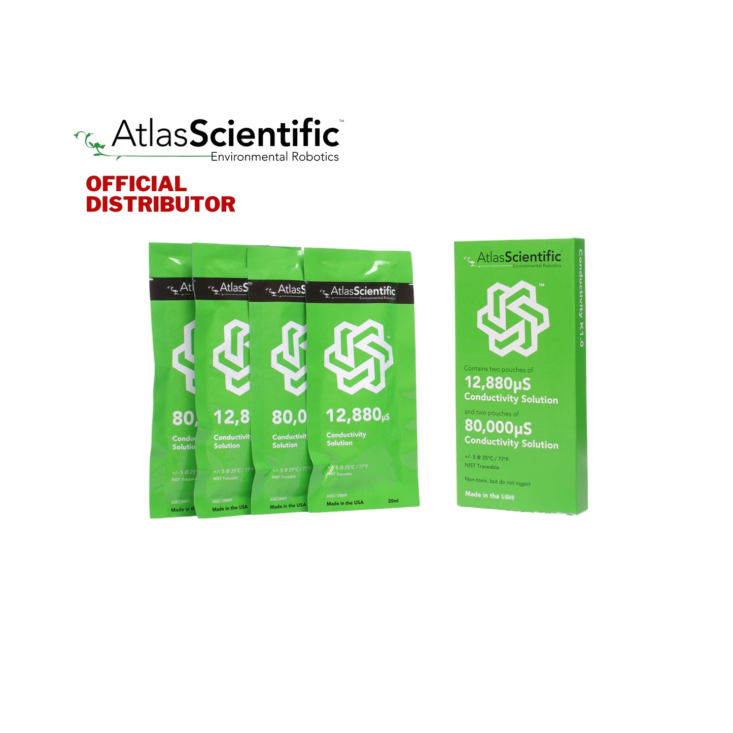 Atlas Conductivity Calibration K 1.0 Set (4 pouches)