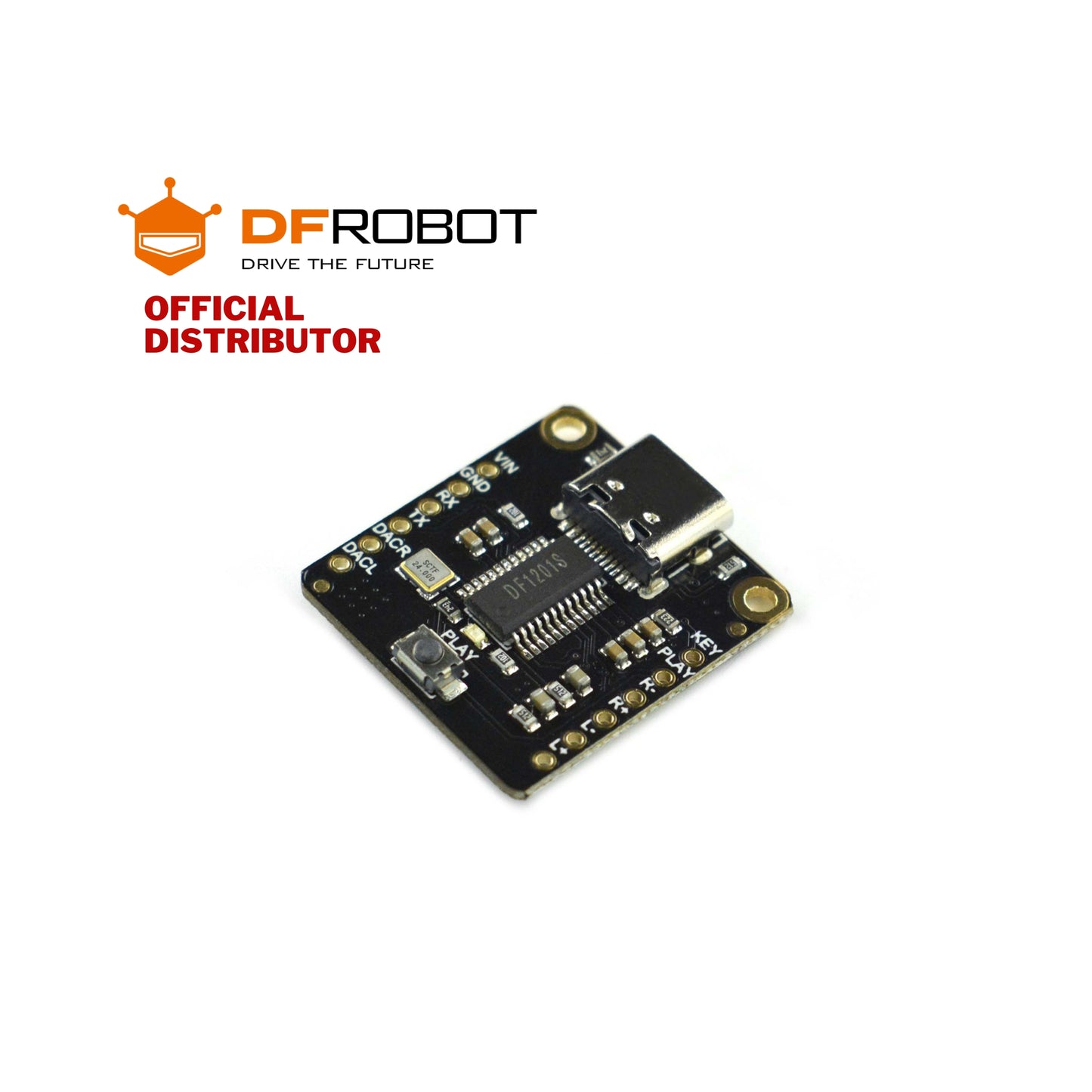 DFRobot Fermion: DFPlayer Pro - A mini MP3 Player with On-board 128MB Storage (Breakout) | DFR0768