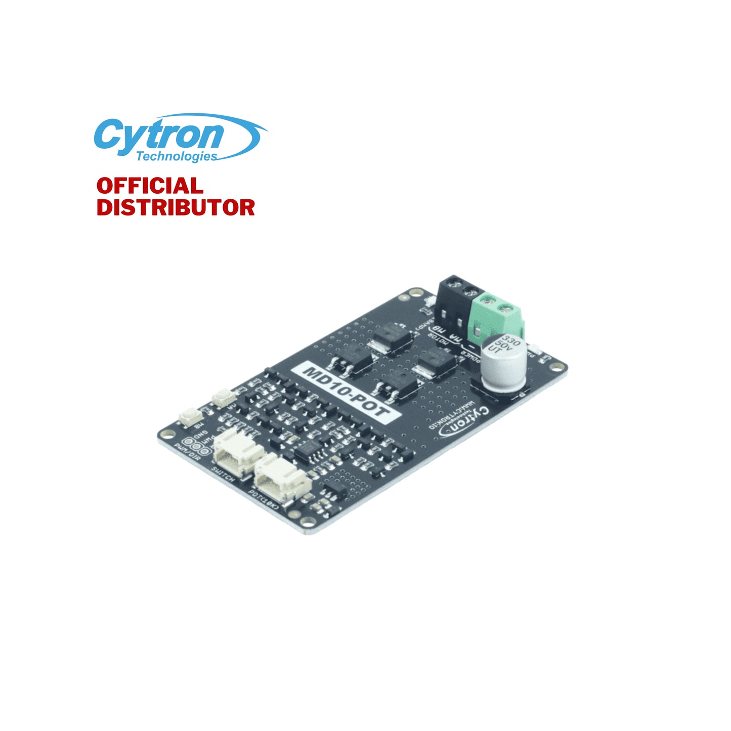 Cytron 10 Amp 7V-30V Potentiometer & Switch Control DC Motor Driver