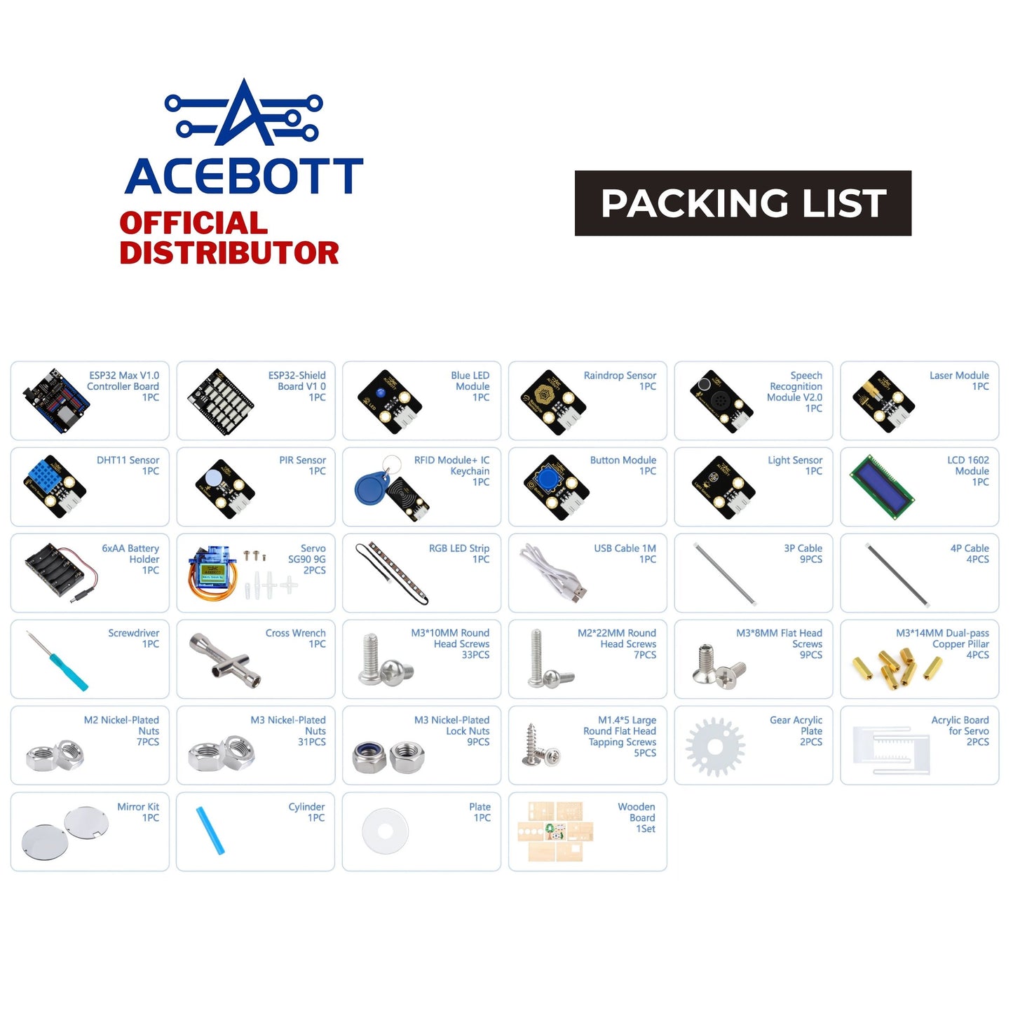 ACEBOTT ESP32 Smart Home Starter Kit
