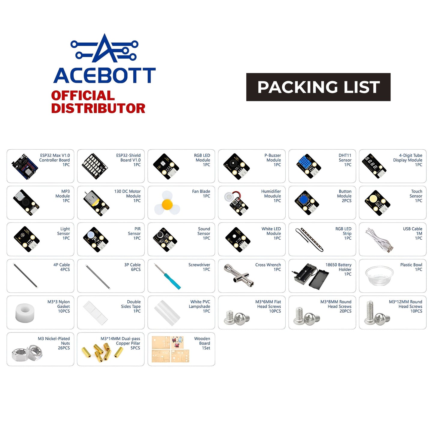 ACEBOTT Smart Home Education Kit - Level 1 (3 in 1 Projects)