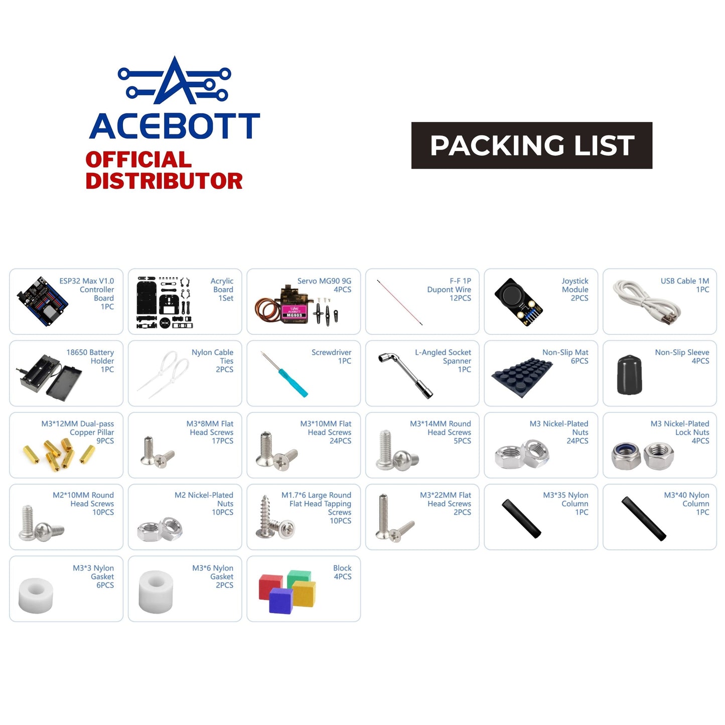 ACEBOTT ESP32 4-DOF Robot Arm Kit