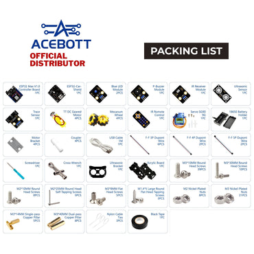 ACEBOTT ESP32 Smart Car Starter Kit