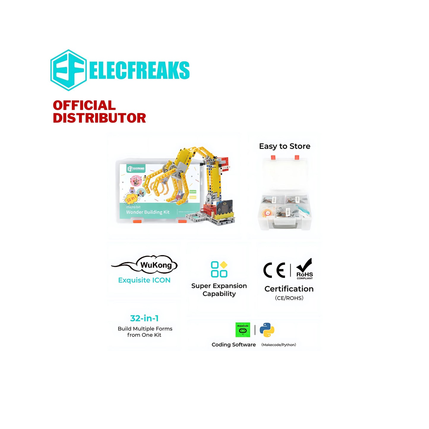 ElecFreaks micro:bit 32 in 1 Wonder Building Kit (without micro:bit board)