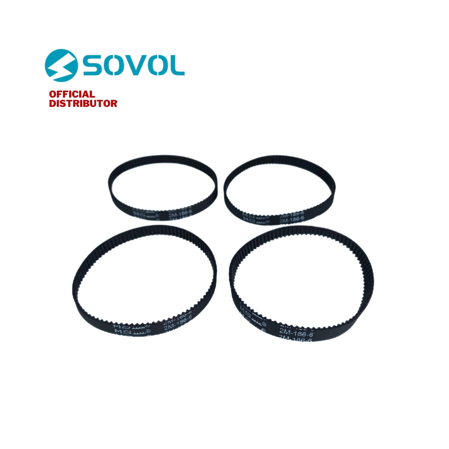 Sovol Closed-loop Timing Belt Kit for SV08 3D Printer - 2GT, 6mm 4 pcs, 186mm