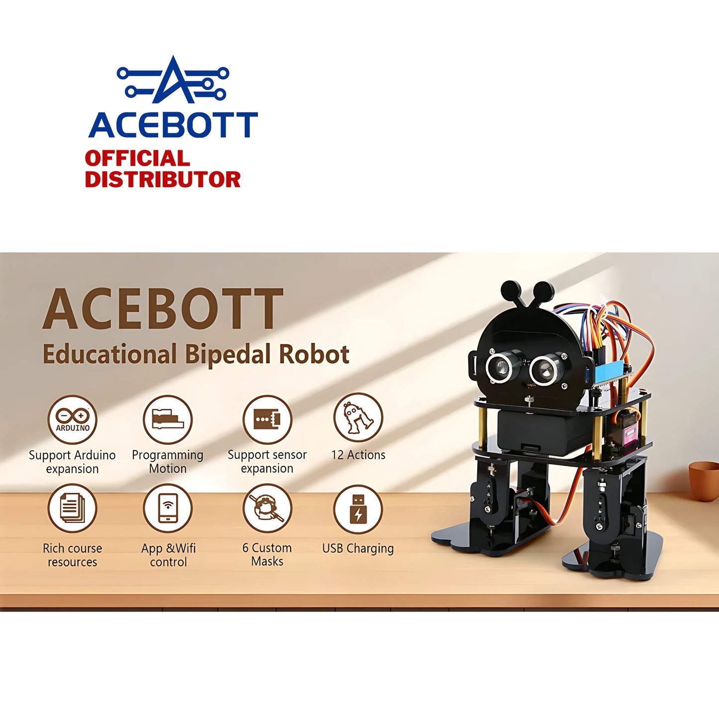 ACEBOTT ESP32 Bionic Biped Robot Kit