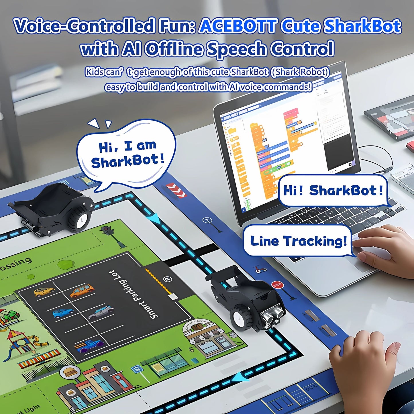 ACEBOTT Intelligent Transportation Education Kit - Level 2 (SharkBot Smart Car)