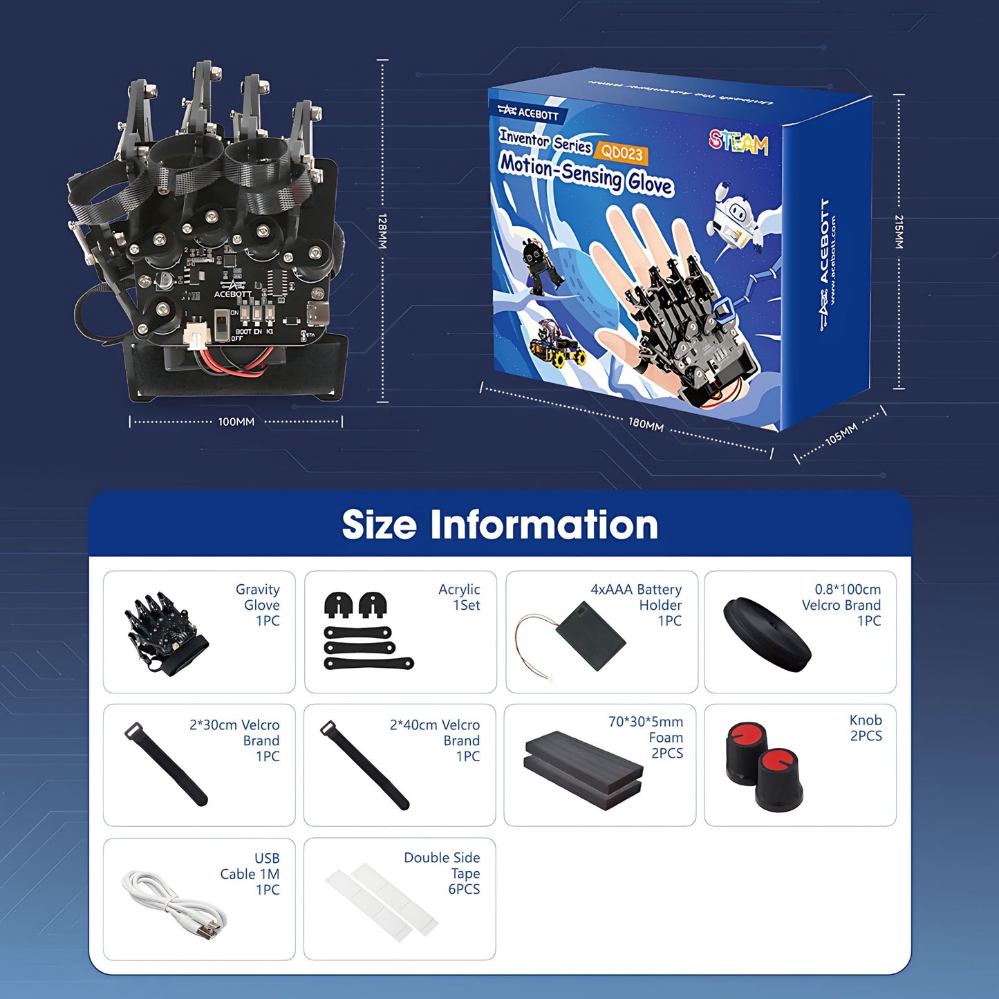 ACEBOTT ESP32 Motion-Sensing Glove