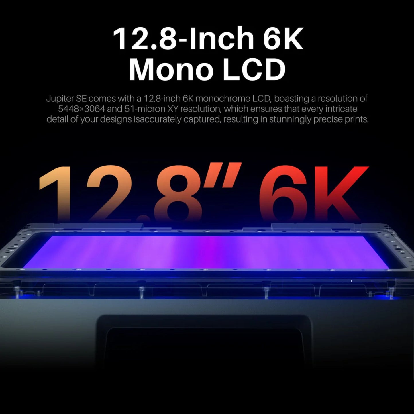 Elegoo Jupiter SE 3D Printer 12.8 inch 6K Mono LCD