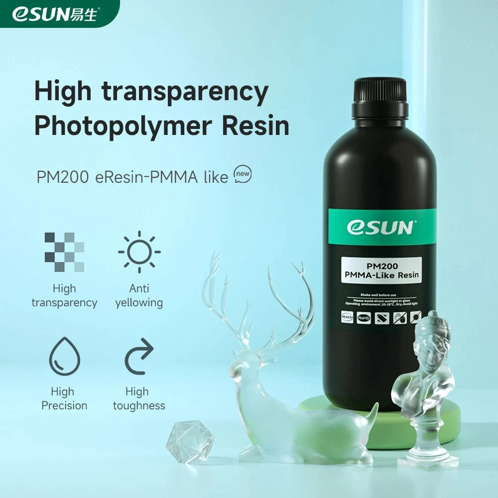 eSUN PMMA-like Clear 3D Printer Resin PM200 0.5KG 1KG